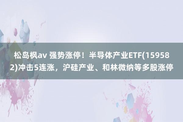 松岛枫av 强势涨停！半导体产业ETF(159582)冲击5连涨，沪硅产业、和林微纳等多股涨停