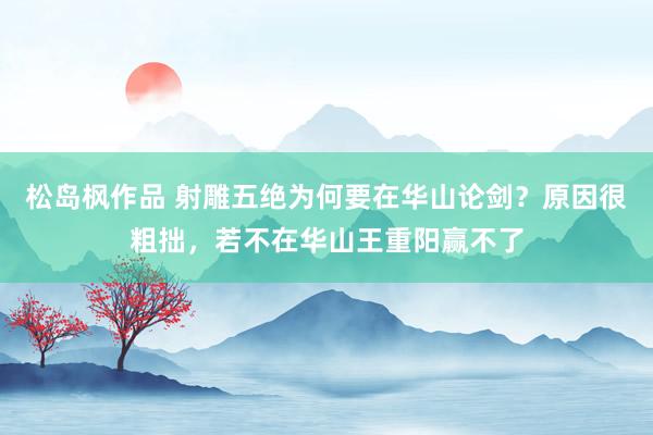 松岛枫作品 射雕五绝为何要在华山论剑？原因很粗拙，若不在华山王重阳赢不了