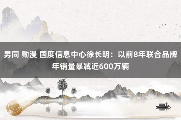 男同 動漫 国度信息中心徐长明：以前8年联合品牌年销量暴减近600万辆