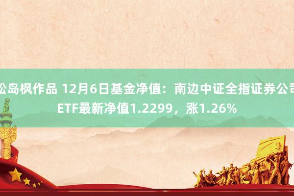 松岛枫作品 12月6日基金净值：南边中证全指证券公司ETF最新净值1.2299，涨1.26%