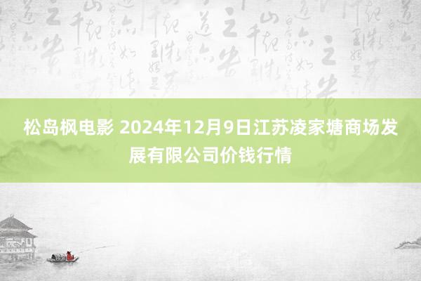 松岛枫电影 2024年12月9日江苏凌家塘商场发展有限公司价钱行情