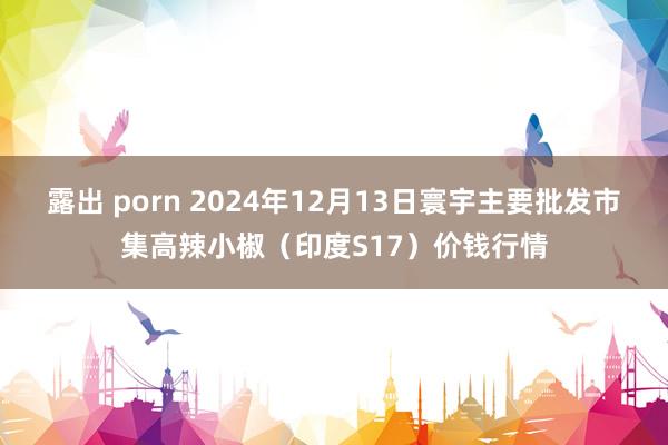 露出 porn 2024年12月13日寰宇主要批发市集高辣小椒（印度S17）价钱行情